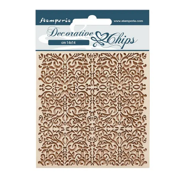 Chipboard Stamperia 14x14cm, Vintage Library, Texture