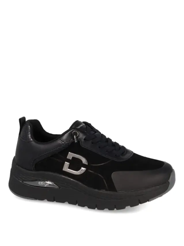 Donna Serena Sneakers Γυναικείο δέρμα/ύφασμα Μαύρο DSE/146137 NERO - 39 3