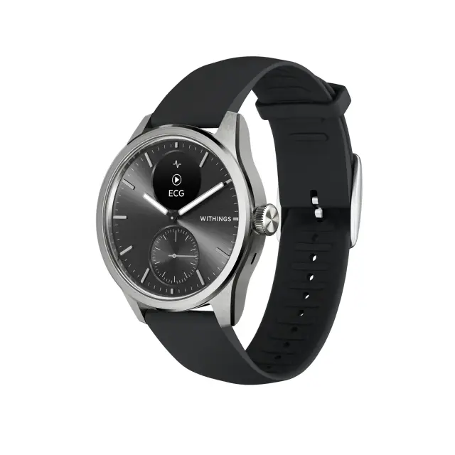 WITHINGS Scanwatch 2 42mm με Ηλεκτροκαρδιογράφημα, Καρδιακό Παλμό + Οξύμετρο Black
