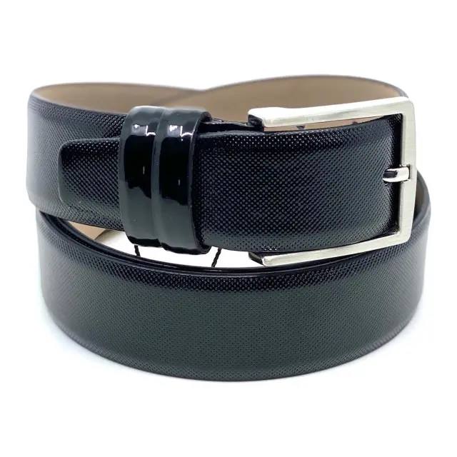Μαύρη Ζώνη Λουστρίνι PU Leather