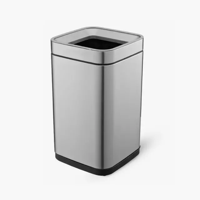 Delta Cleaning Κάδος INOX τετράγωνος 8L με ανοιχτή οροφή / ΚΑ08Χ