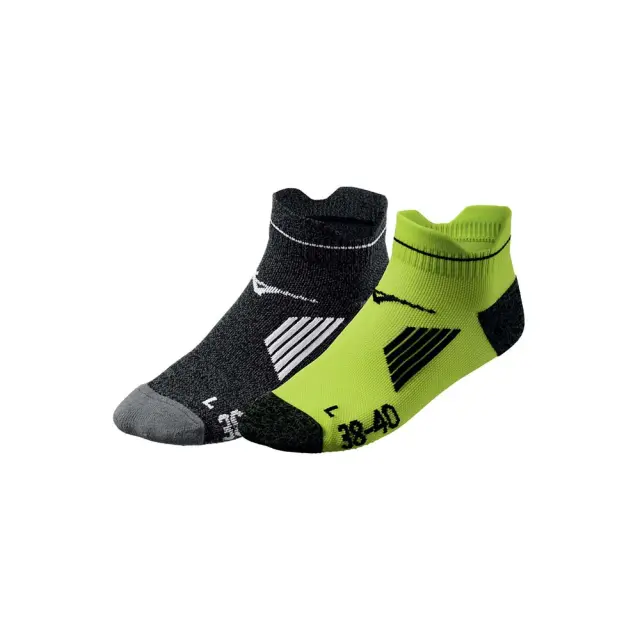 Mizuno Unisex Active Training Mid 2 Pair Socks Μαύρο - Κίτρινο J2GX1055Z43 (Mizuno) - Medium