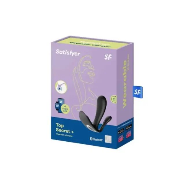 Satisfyer Top Secret + Mini Δονητής για Ζευγάρια 11cm Μαύρος