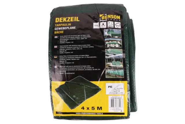 Tarpaulin 4 x 5 m green