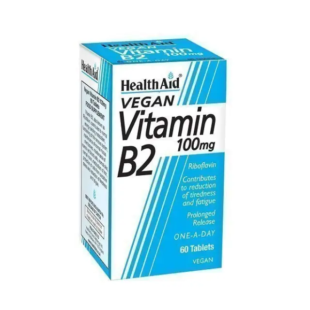 Health Aid Βιταμίνη B2 για Ενέργεια 100mg 60 ταμπλέτες