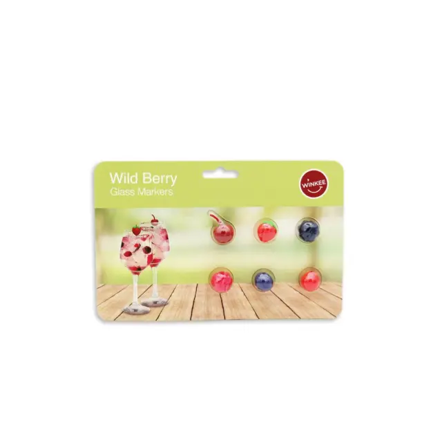 Winkee Set 6 Glass Markers: Wild Berry 2
