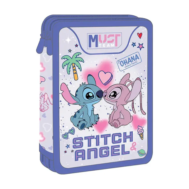 Must Κασετίνα Διπλή Γεμάτη Stitch & Angel Ohana (000565996)
