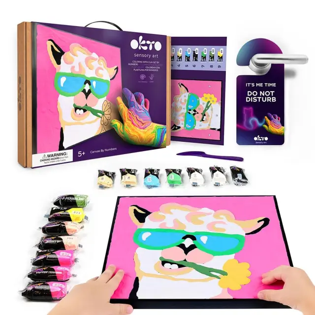 Okto DIY Δημιουργικό Sensory Σετ Ζωγραφικής 3D με Πηλό Λάμα (5+ ετών) 20030 2
