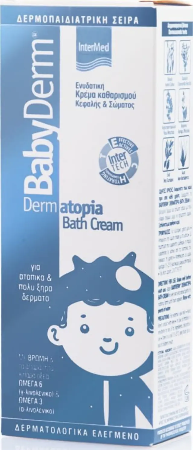 Intermed Babyderm Dermatopia Bath Cream για Ατοπικό Δέρμα με Χαμομήλι 300ml με Αντλία