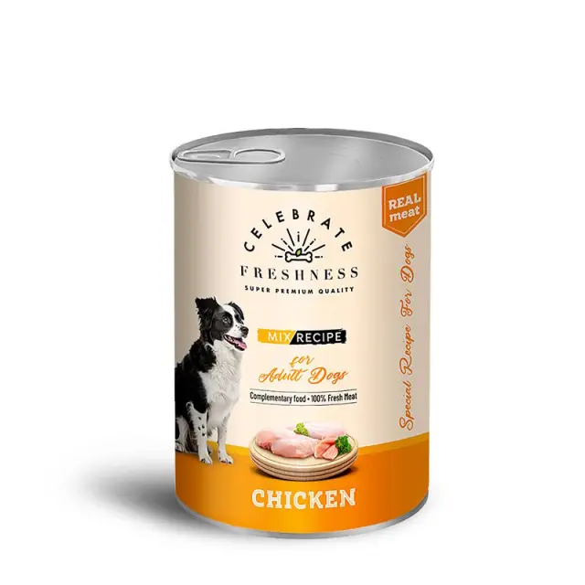 Celebrate Freshness Υγρή Τροφή Σκύλου Adult Real Meat Κοτόπουλο Σε Ζελέ 400gr Μονόχρωμο