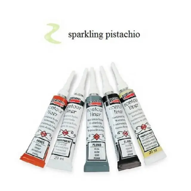 Contour Liner ανάγλυφο περίγραμμα Pentart 20ml - Sparkling Pistachio