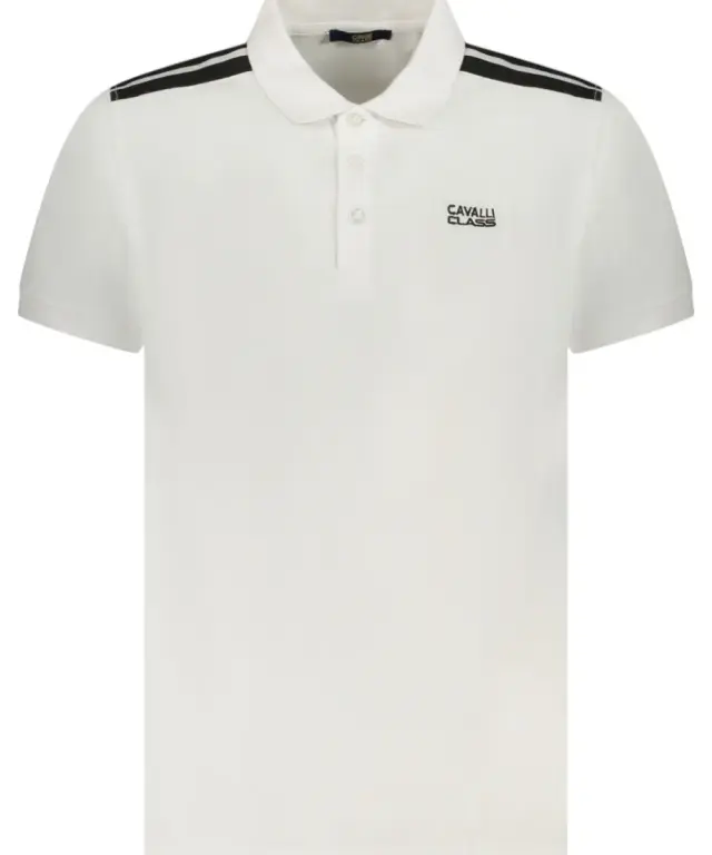 Cavalli Class - Ανδρική Μπλούζα T-Shirt Polo Short Sleeve TXT64DJD060-00533 Λευκό 3