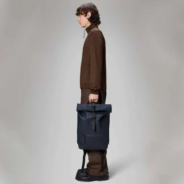 Σακίδιο Πλάτης Rains Rolltop Rucksack 13320-47 Σκούρο Μπλε - ONESIZE 3