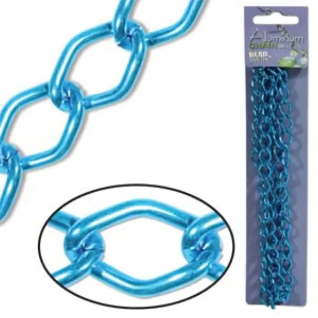 Αλυσίδα Αλουμινίου - Turquoise - 14.4x9mm - 90cm