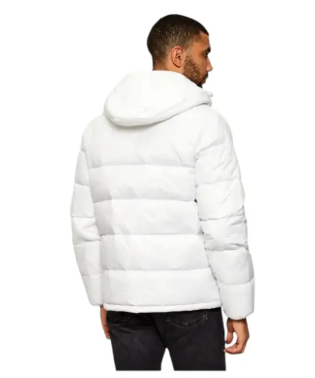 Calvin Klein - Ανδρικό Αδιάβροχο Χειμωνιάτικο Μπουφάν Super Lightweight Nylon Zip Off Hoo LV04RC518G-YAF Λευκό 2
