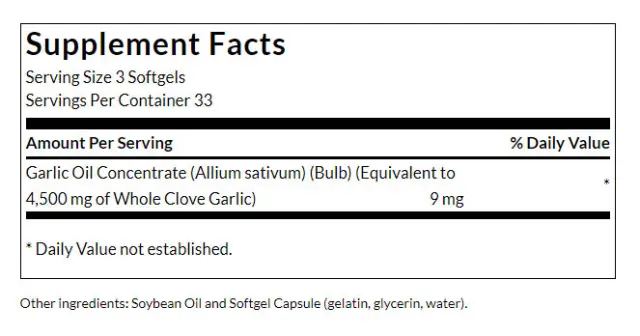 Now Foods Garlic Oil 1500 mg 2