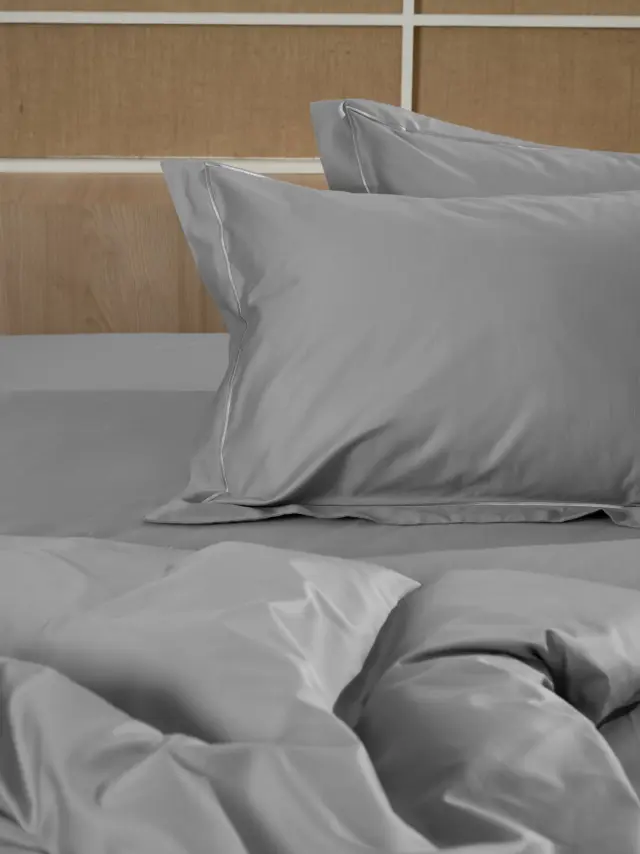 Παπλωματοθήκη Βαμβακοσατέν Omnia Grey Υπέρδιπλη (220x240) Sunshine 3