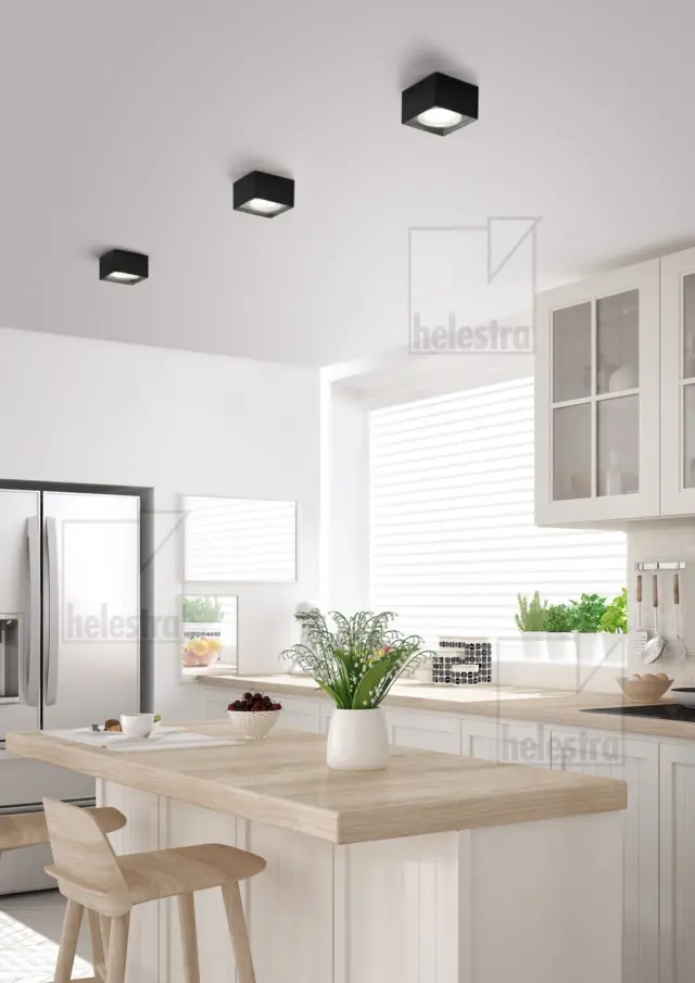 Τετράγωνο Φωτιστικό Οροφής KARI LED Μαύρο Ματ 12W 2700K IP30 2