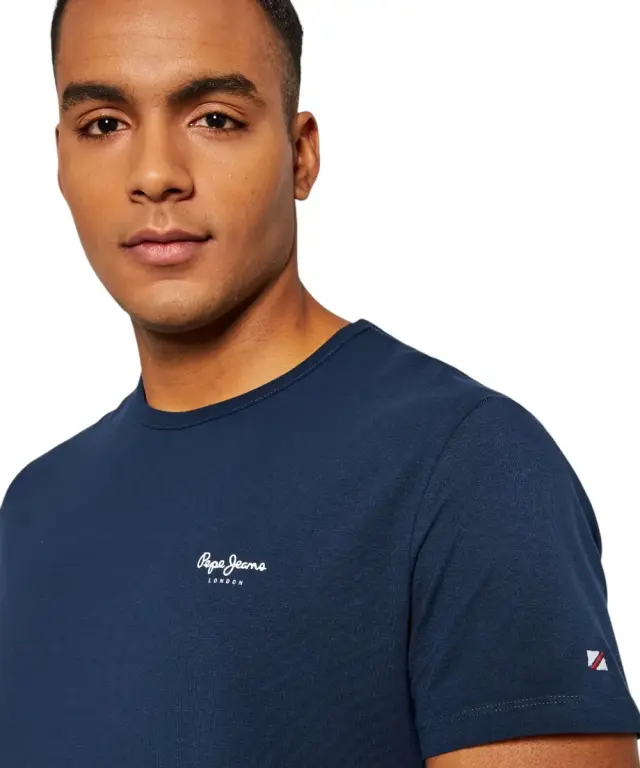 Pepe Jeans - Ανδρικό T-shirt Original Basic 3 N Slim Fit PM508212-595 Μπλε Ναυτικό 3