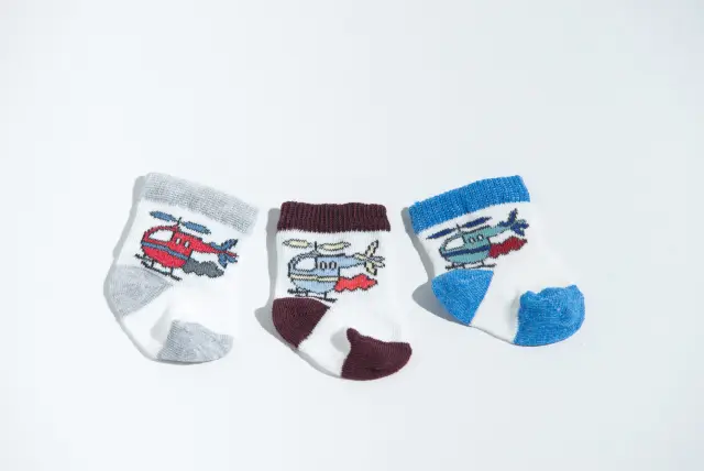 Socks Baby Combo 3pcs Helicopter Colours