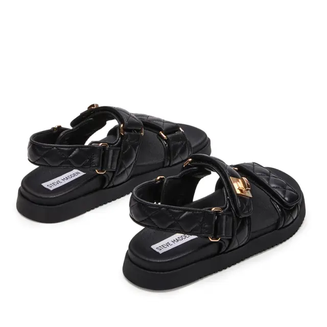 Γυναικεία Δερμάτινα Σανδάλια Steve Madden Mona-Q SM1003792-03001-055 Μαύρα Μαύρο - 36 3