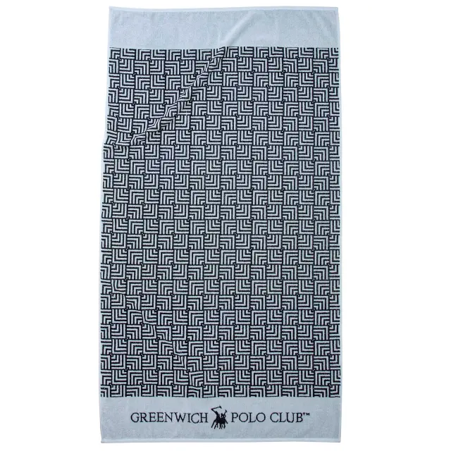 Πετσέτα Θαλάσσης 90Χ170 Βαμβακερή Essential Greenwich Polo Club 3731 Γκρι-Μαύρο