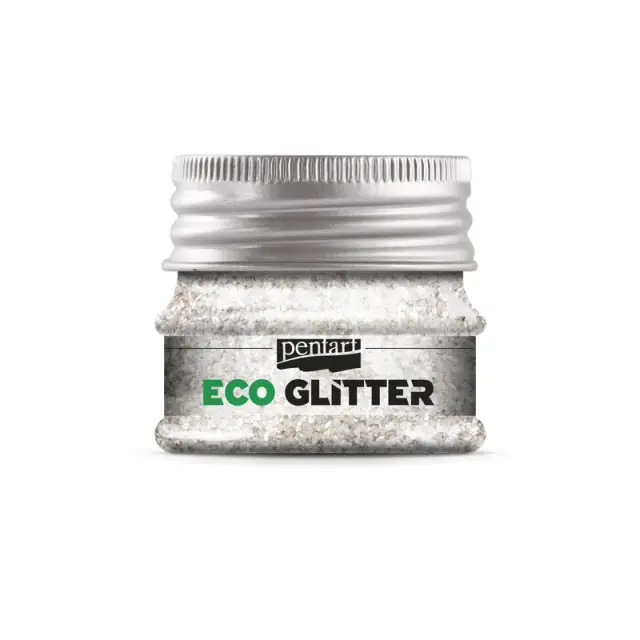 ECO Glitter Pentart, Silver fine 15gr 2
