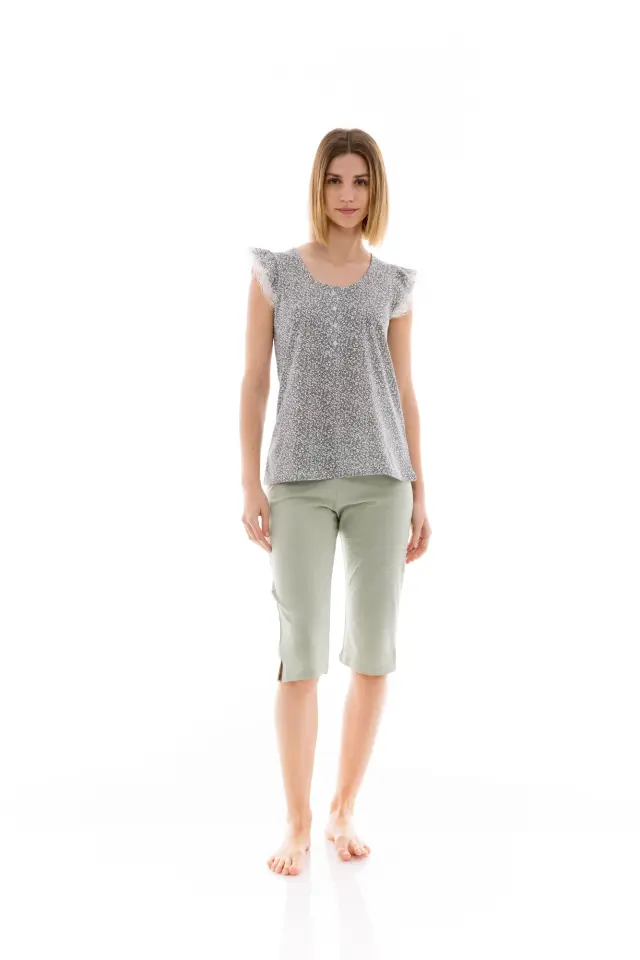 S1226 - Type - PYJAMA CAPRI AQUA FLOWER