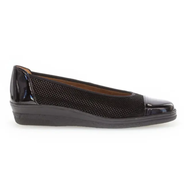Gabor Μπαλαρίνες Γυναικείο δέρμα Nubuck Μαύρο GAB/06402 87-SCHWARZ