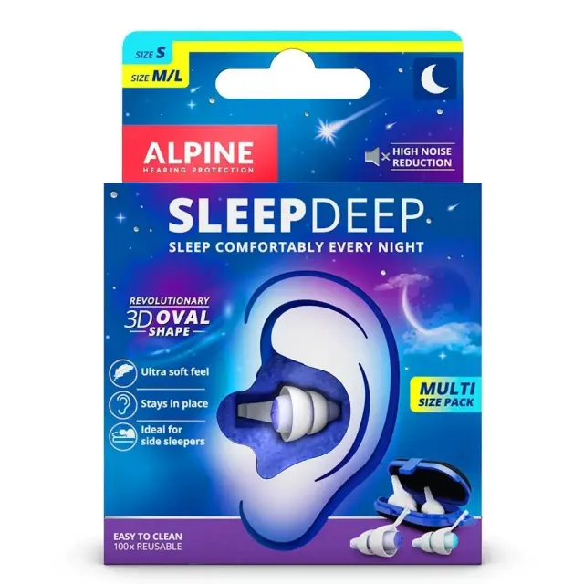 Alpine SleepDeep Multisize Ωτοασπίδες 2τμχ Λευκές 2