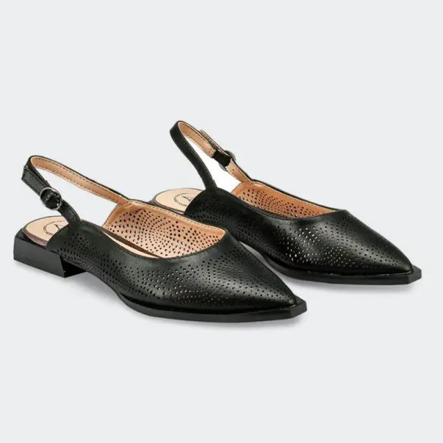 Διάτρητες Μυτερές Μπαλαρίνες Betsy 917025/01-02 Μαύρο - 38 3