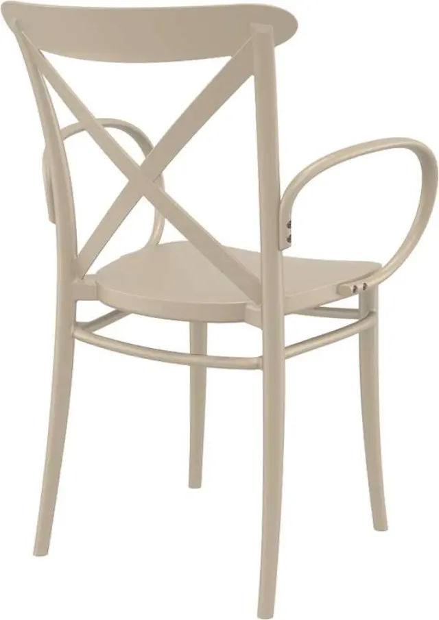 Πολυθρόνα Στοιβαζόμενη CROSS Dove Grey PP 57x51x87cm 2