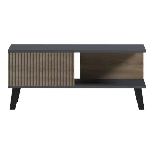 Τραπεζάκι σαλονιού Tuscany pakoworld sonoma-ανθρακί 83x54x34εκ 3