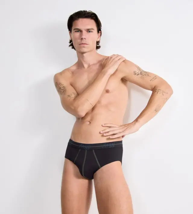Sloggi Men Start Midi Σλιπ Ανδρικά Συνδυασμός Μπλε Ραφ Denim 2-Pack 2