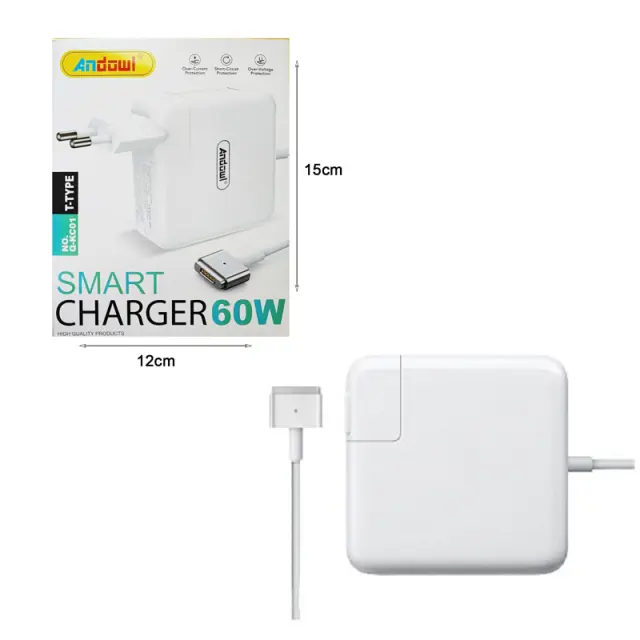 Andowl Φορτιστής Laptop 60W για Apple με Αντάπτορα Τροφοδοσίας Q-KC01 - Smart Charger 075712 2