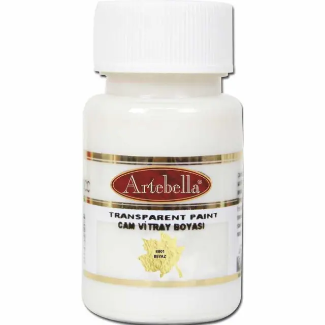 Artebella Διάφανο Σμάλτο Stained Glass - 8801 White - 50ml