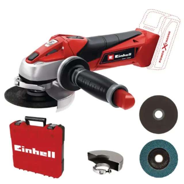 Einhell 4431123 - Γωνιακός Τροχός Μπαταρίας TE-AG 18/115 Li με Βαλίτσα Μεταφοράς (Χωρίς Μπαταρία και Φορτιστή) 3