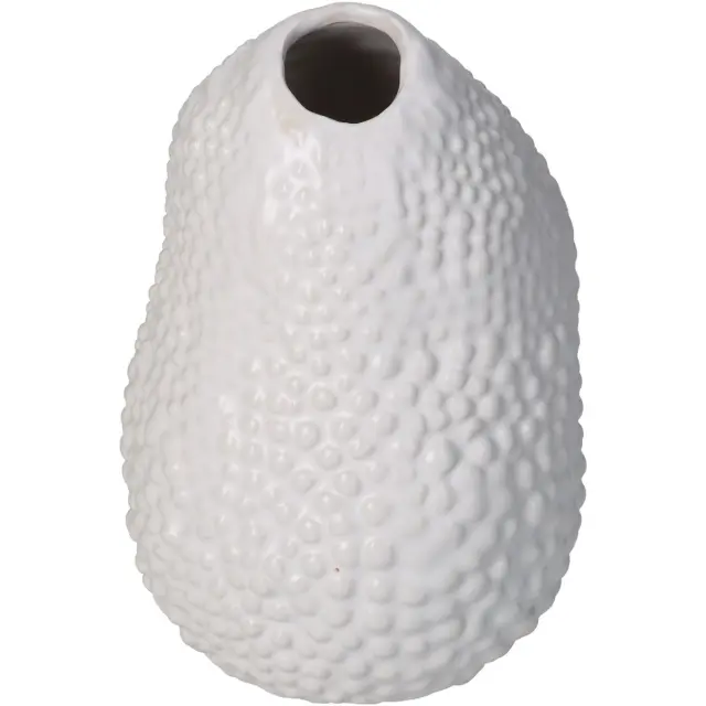 Βάζο Λευκό Κεραμικό 10x10x15cm 3