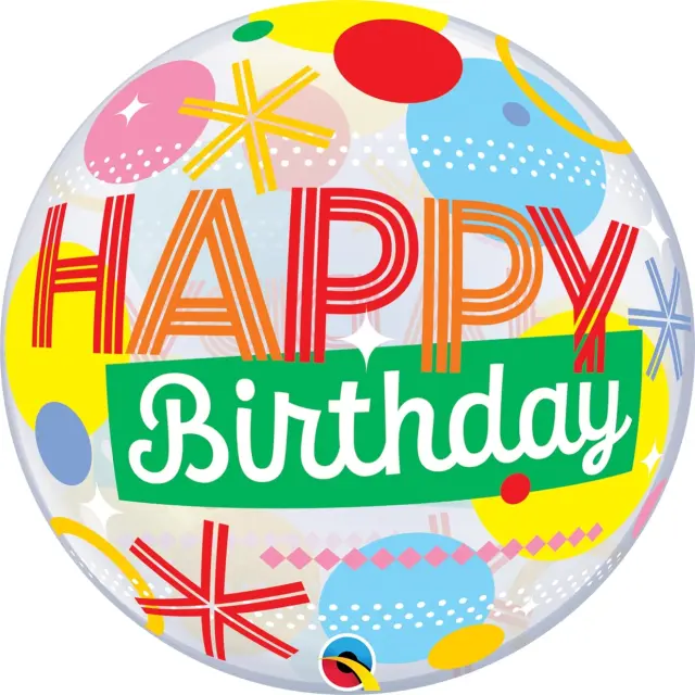 Bubble μονό Birthday Circles & Dot Stripes 22 εκ