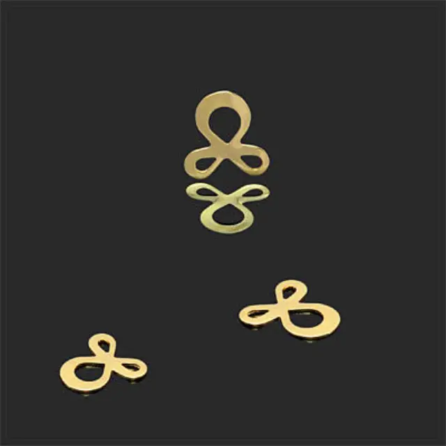 Σύνδεσμος 18K Forever Gold 13x12mm - 5τεμ