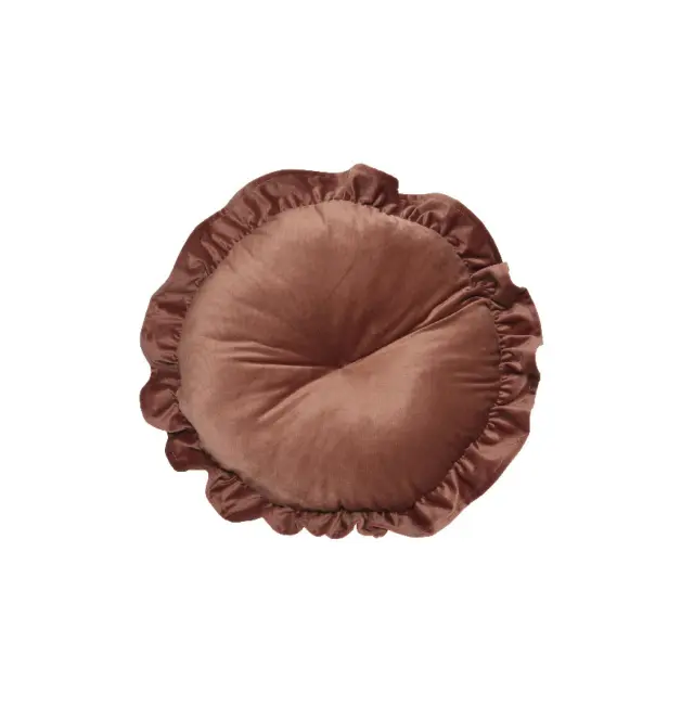 ΒΕΛΟΥΔΙΝΟ ΜΑΞΙΛΑΡΙ ΣΤΡΟΓΓΥΛΟ ΣΚΟΥΡΟ ΡΟΖ 38cm X 3cm - One size