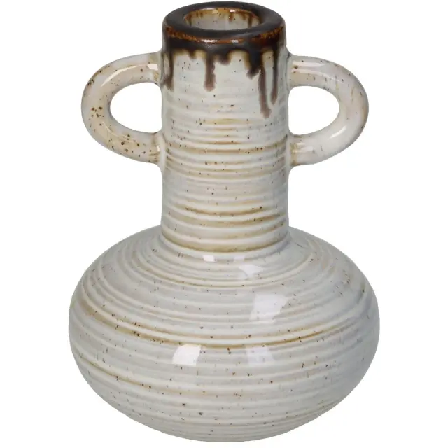 Κηροπήγιο Λευκό Κεραμικό 9.1x9.1x12cm