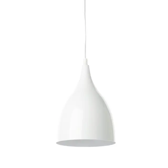ΜΕΤΑΛΛΙΚΗ ΚΑΜΠΑΝΑ 1ΧΕ27 ΛΕΥΚΗ Φ17χΗ23cm ROXANNE / KS174317WH