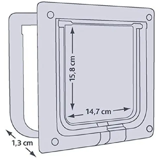 Trixie 2-Way Flap Πόρτα Γάτας Λευκή 20X22cm 2