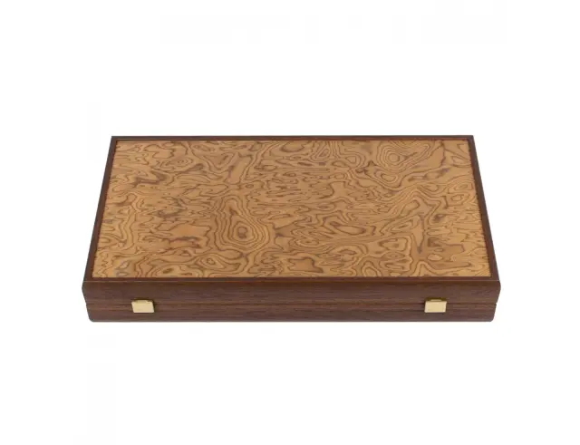 Σετ Χειροποίητο Τάβλι Premium Walnut Burl Manopoulos από Ξύλο με διαστάσεις 48x26cmTJJ1 2