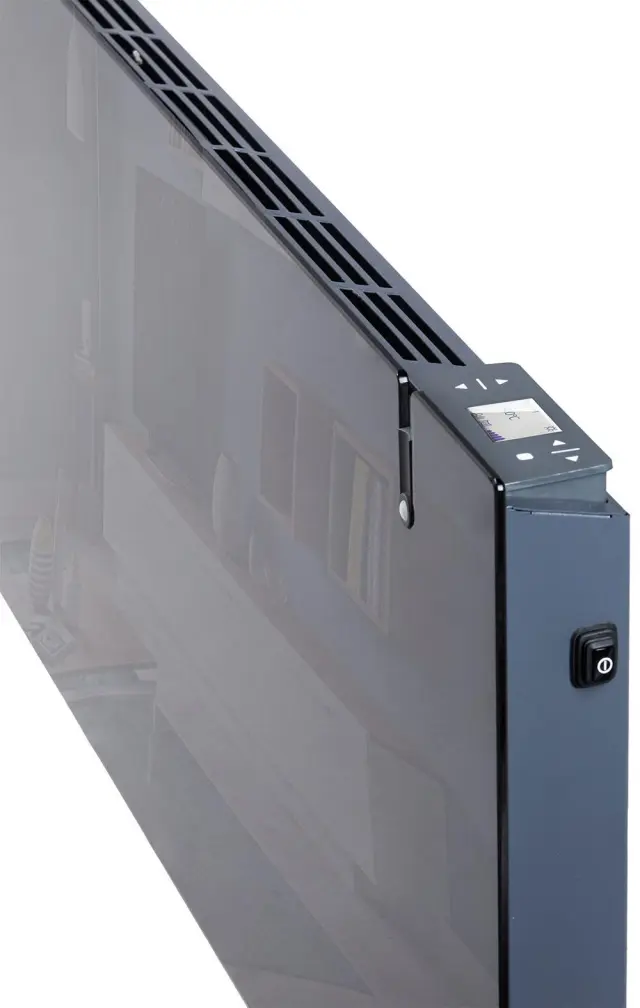 Radialight Aetherea 1000 Watt Μαύρο - Ψηφιακός Θερμοπομπός Διπλής Λειτουργίας με Γυάλινη Πρόσοψη 3