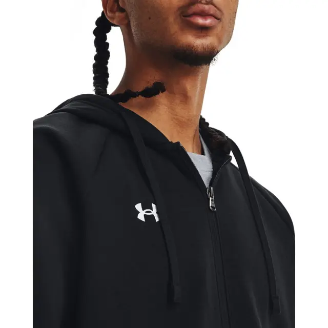Under Armour Rival Fleece Full Zip Hoodie (1379767-001) - Μαύρο 3