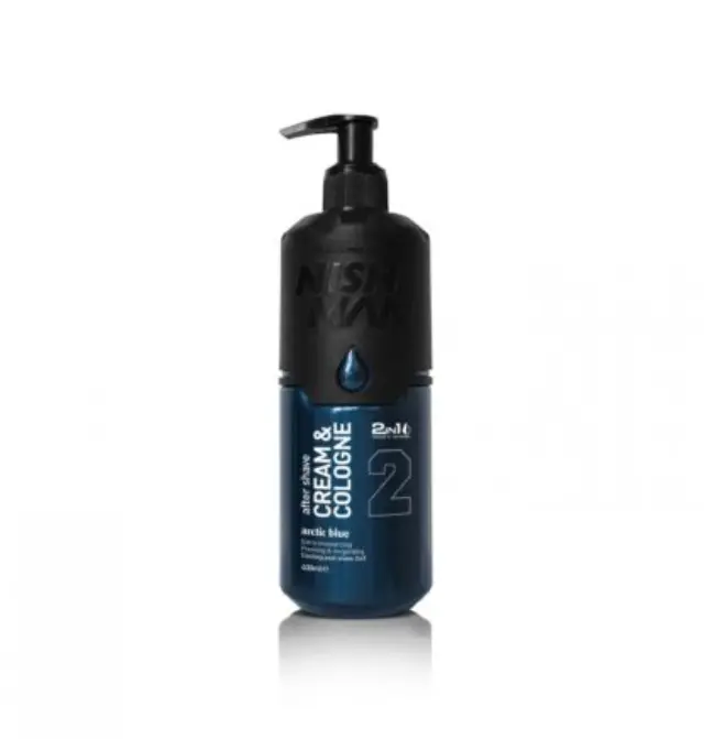 NISHMAN AFTER SHAVE CREAM COLOGNE 2IN1 02 ARCTIC BLUE – 400ml
