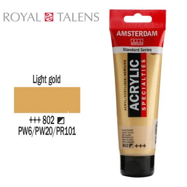 Ακρυλικό Talens Amsterdam 120ml 802 Light Gold