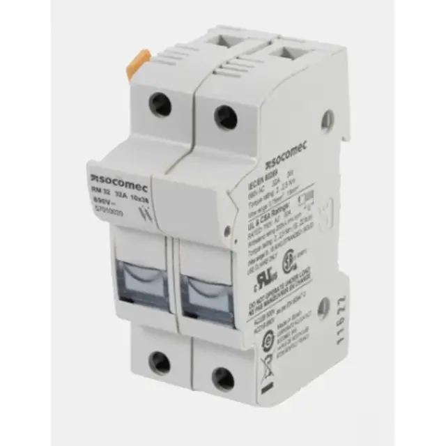 Fuse holder RM cylindrical 2P 32A 10×38 without auxiliary contact